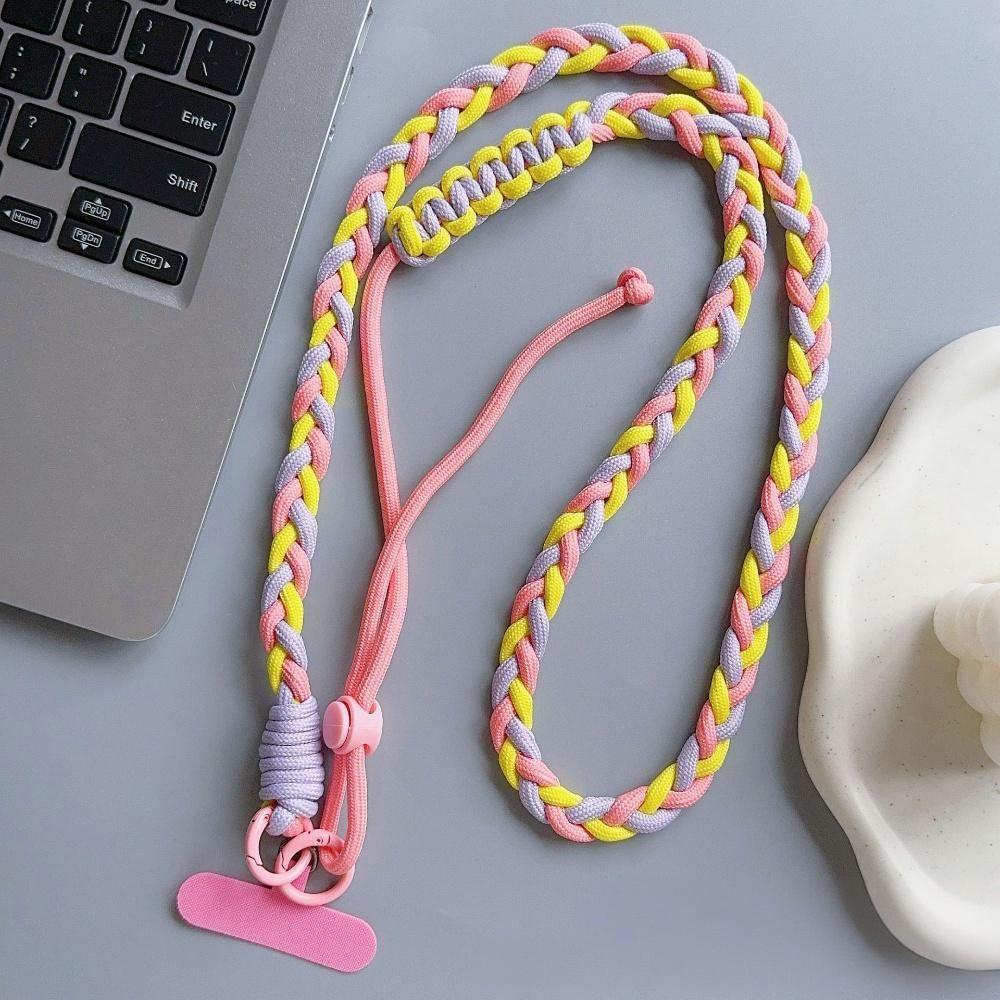 Long Woven Phone Strap Adjustable Phone Necklace  for Women & Men