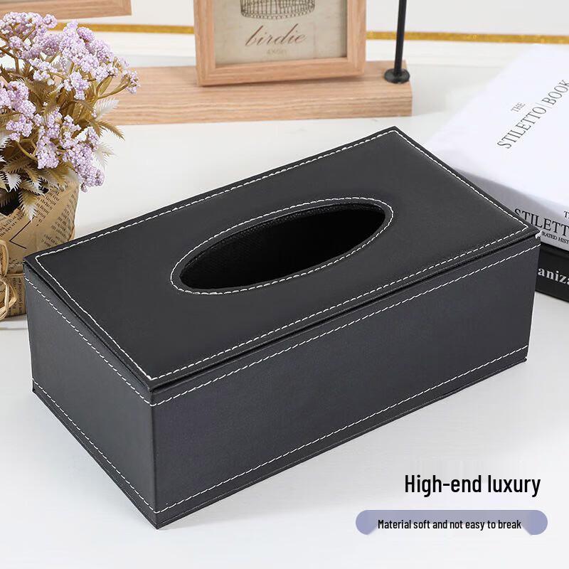 Leather Desktop Tissue Box