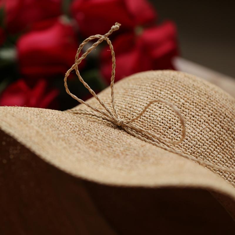Straw Hat Raffia Fisherman Hat Children Summer Small Fresh Sun Hat Sun Protection Can Be Folded To Show Small Face