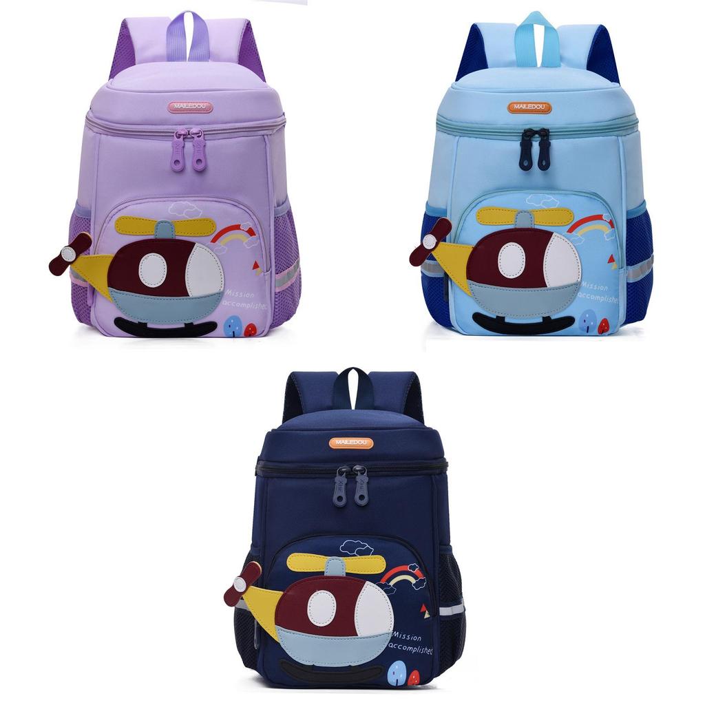Toddler Girl Boys Backpack With Cartoon Airplane And Comfortable Shoulder Straps For School