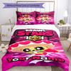 Supercell Personalized Text Bed Sheet Set Perfect for Living Rooms Breathable Duvet Cover Custom Room Decor