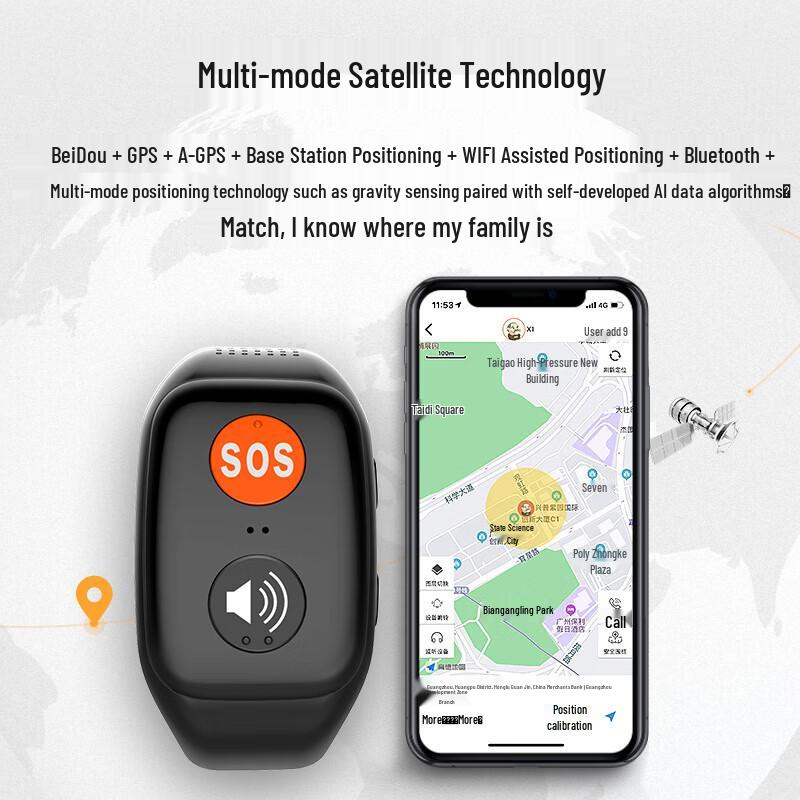 Ai Qian Gua Senior Chytré hodinky se sledováním zdraví a GPS (CN verze)