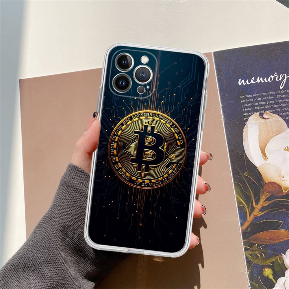 Bitcoin Phone Case For IPhone 17 16 15 14 13 12 11 Pro Max Plus Soft Cover Personalized DIY