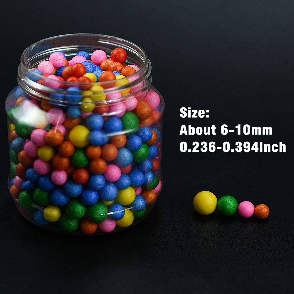 1Bottle Premium High Buoyancy Foam Fishing Beads, Multi-Color Pop Up Balls for European Carp Rig