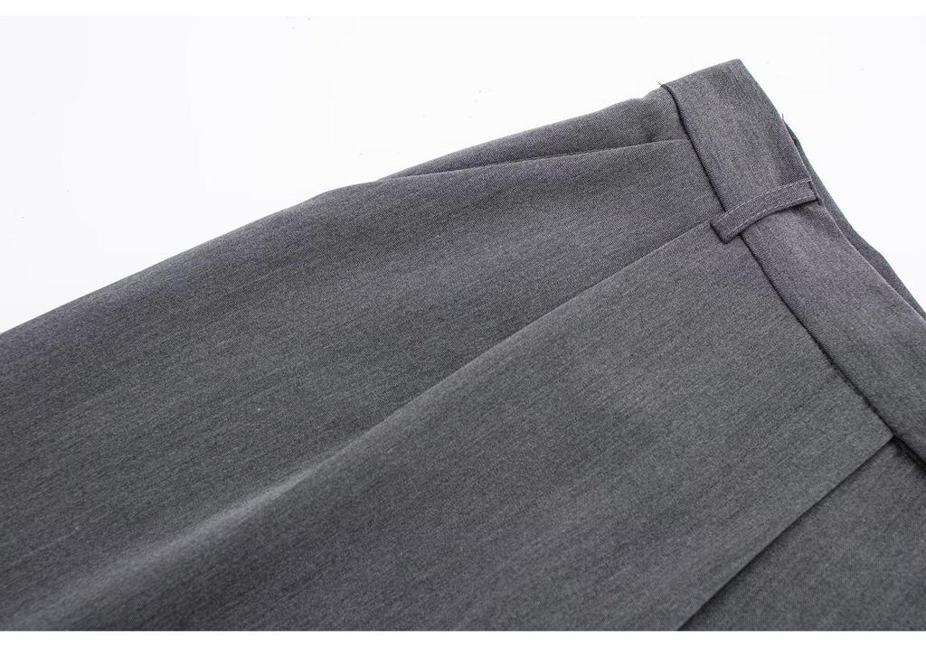 Women's High-Waisted Pleated Wide-Leg Pants - European & American Style