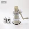 Manual Rotary Cheese Grater 3 Rust-Resistant Stainless Steel Blades Strong Suction Base for Home Kitchen Food Prep