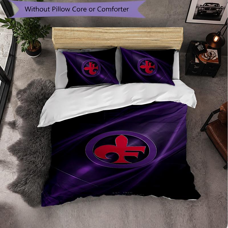 Fiorentina FC Themed Bedding 3Pcs Duvet Cover Set Decorative Bed Linen For Teen Room Home Decoration