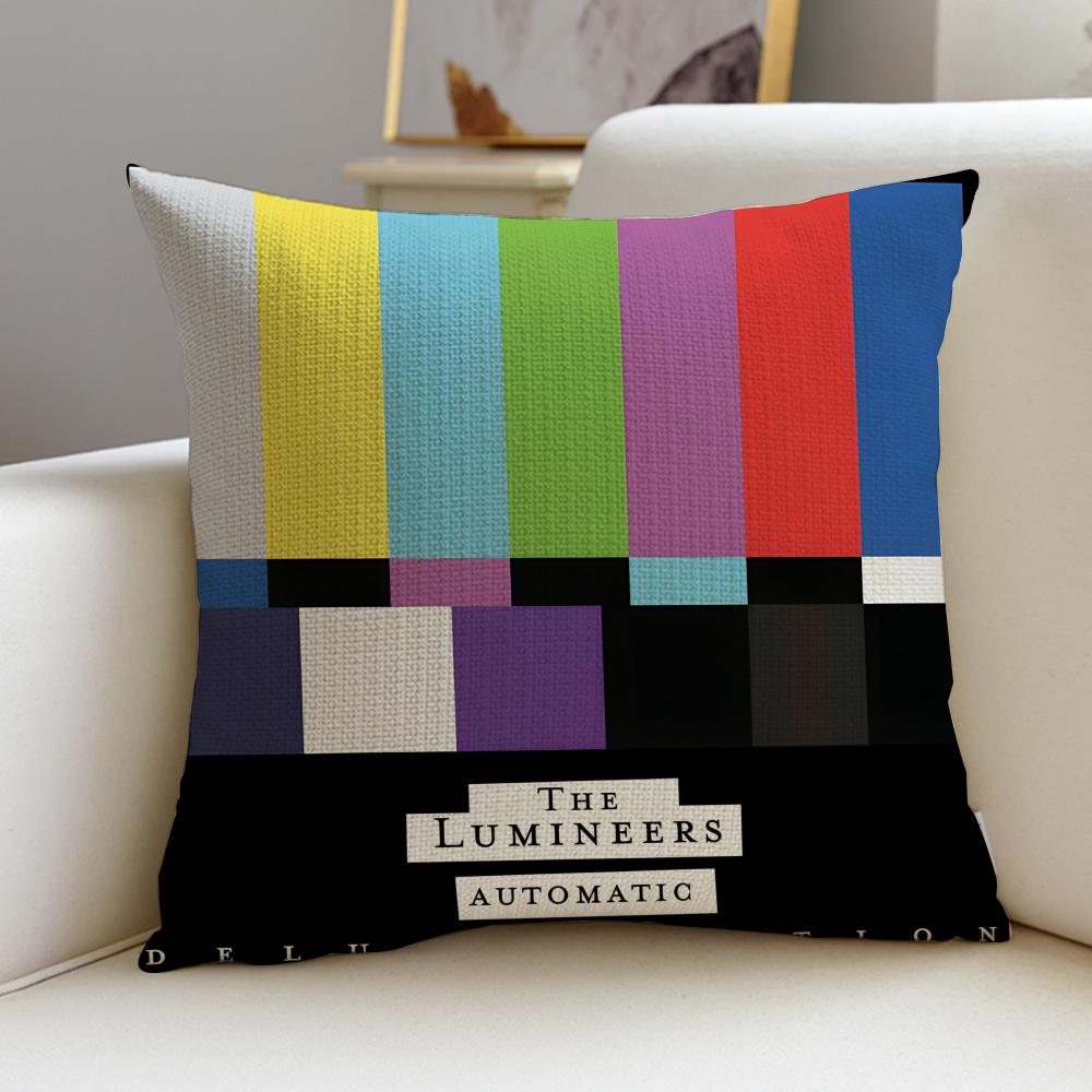 

Folk TThe LumineersS Cushion Cover Breathable and skinfriendly linen pillowcase square removable and washable cushion 30X30cm
