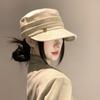 Suede pleated flat-top equestrian hat, new vintage vintage newsboy hat, casual versatile face-enhancing baseball cap