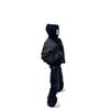 Unisex Jacket Faux Leather Bomber Jacket Layered Hooded Pilot Style Padded Winter Coat