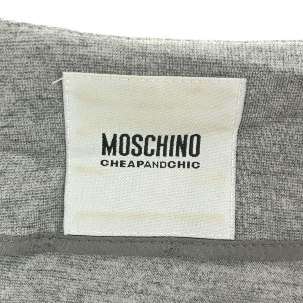 Moschino No Color Jacket 6 Gray Bicolor Ribbon Women Used