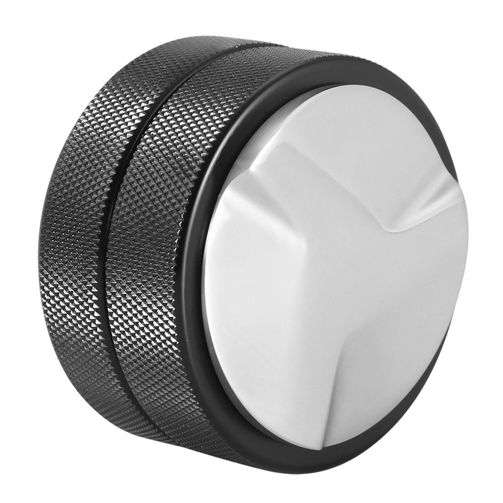 51mm Stainless Steel Coffee Tamper Base Coffee Bean Press Tool Black (Three Angled Slopes)