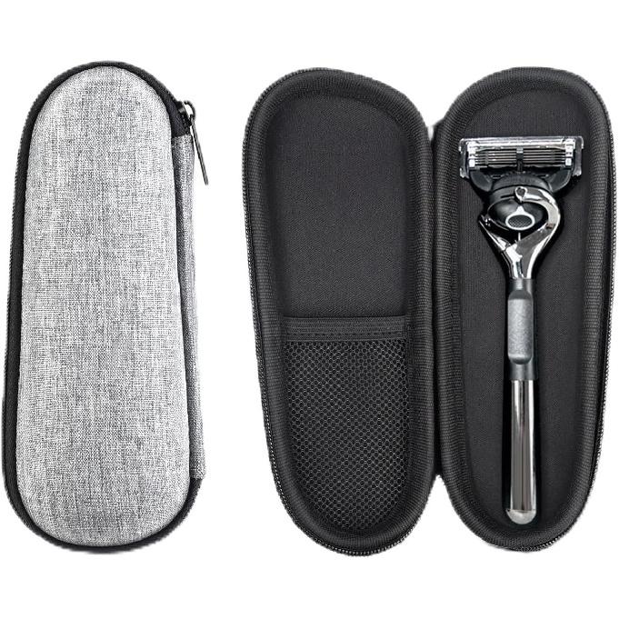 For Gillette Fusion5 Razor Case,EVA Waterproof Shockproof Razor Storage Bag Travel Carrying Shaver Case for Gillette Fusion5 Razor (Grey)