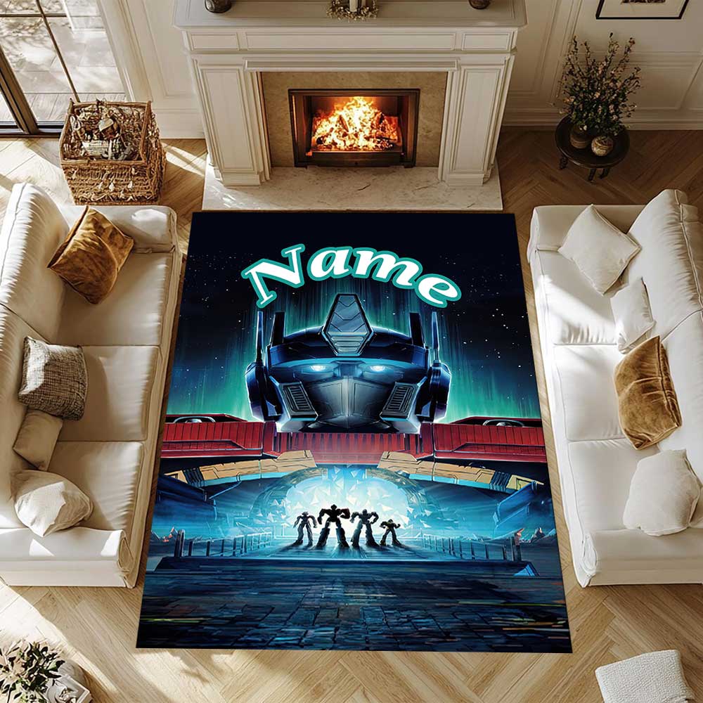 Transformers Fans (3) Customize your name rug, office chair cushion, home bedroom living room gift.