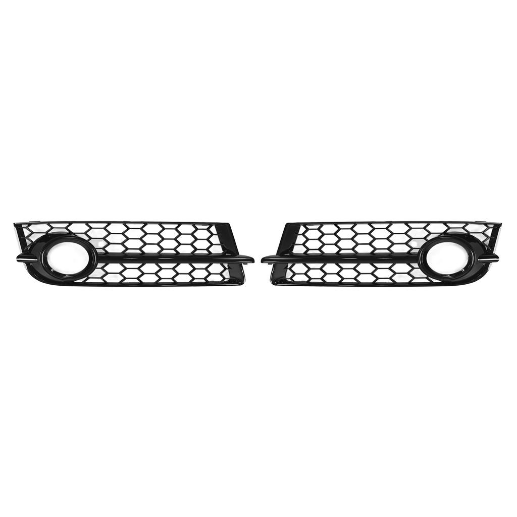 2pcs Front Fog Light Grill Left Right Glossy Black Grille Replacement for TT 8J Standard Bumper