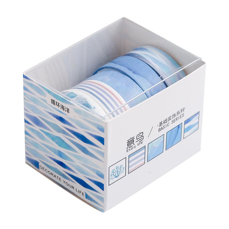 Journal Material Creative Box Set Basic Decoration Washi Tape Sticker for Scrapbook Craft Supply Essential