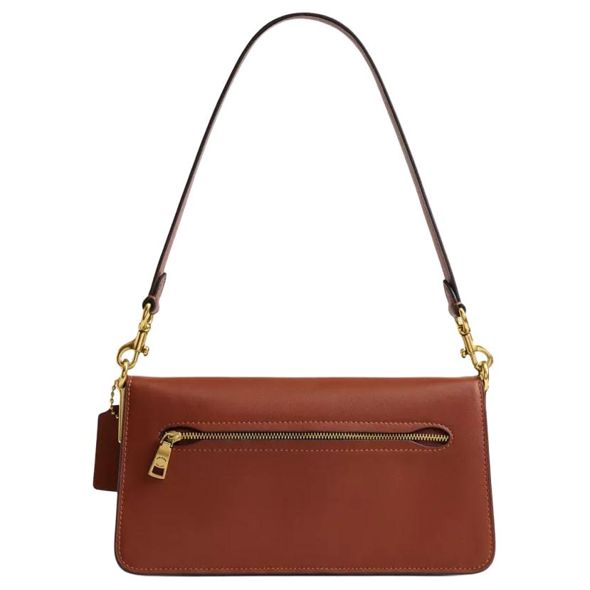 Coach Tabby 26 Logo Leather Shoulder Bag Medium Women Shoulder Bag Brown CCX04-B4ND7