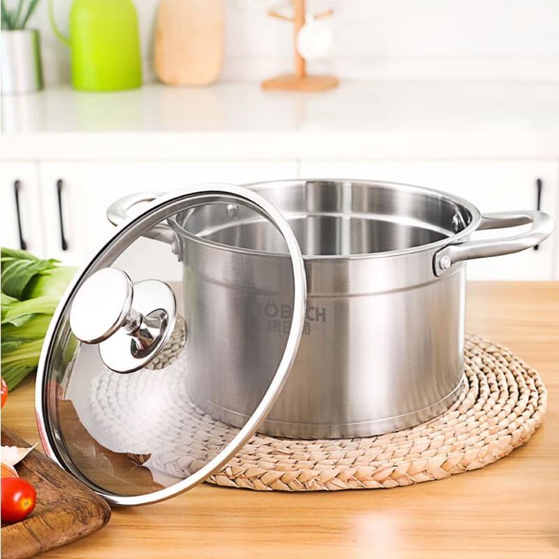 Konbahe 22cm 304 Stainless Steel Soup Pot