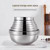 Muke 13cm Double-Layer Stainless Steel Bowl