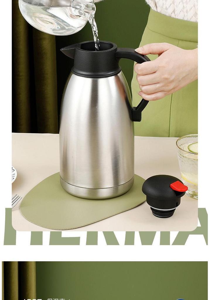 Chickpea Stainless Steel European Style Coffee Pot - Multi-Functional Insulated Thermal Kettle for Hot & Cold Storage.
