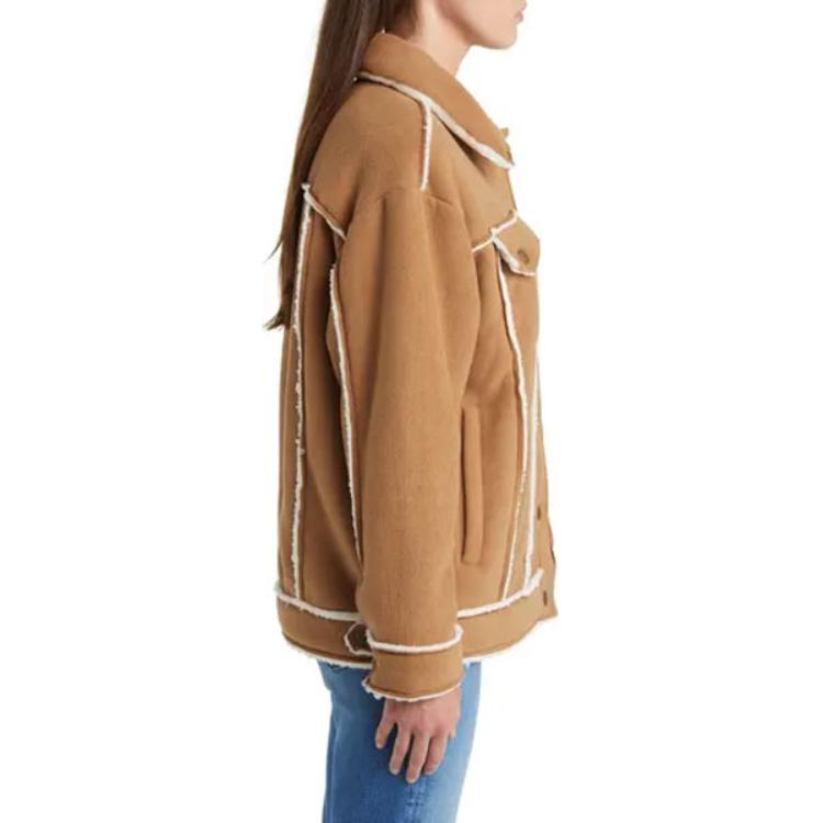 UGG Coats Women's Brown Lapel Moderate 1144590
