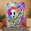 Custom Name Personalized Dandy's World Print Blanket, Home Decor, Bedroom, Sofa, Camping, Couch, Gifts for Birthday Christmas