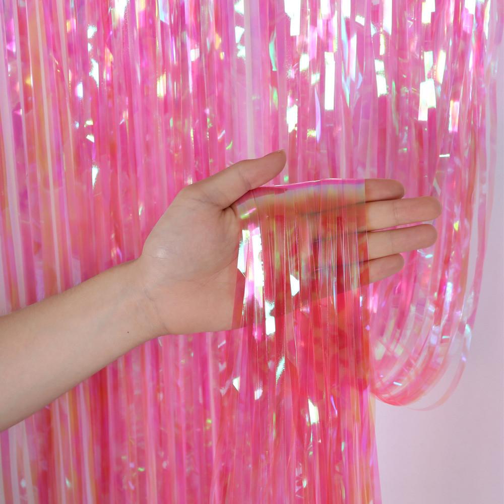Candy Vibrant 1x2m Rain Curtain In Orange Green Yellow Pink Purple For Festive Decor Party