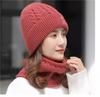 Hat Women's Winter Woolen Hat Plush Thickened Ear Protection Autumn and Winter Cycling Windproof Knitted Hat