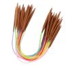 Multicolor Plastic Pipe Carbonized Double Annular Bamboo Sweater Needles for Knitting
