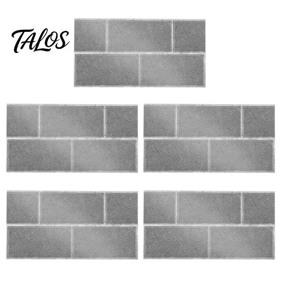 Oil Proof Wall Stickers for Bathroom 5Pcs Vintage Brick Tile Stickers, Waterproof Oil‑Proof Wallpaper, Peel Removable Backsplash Rental &