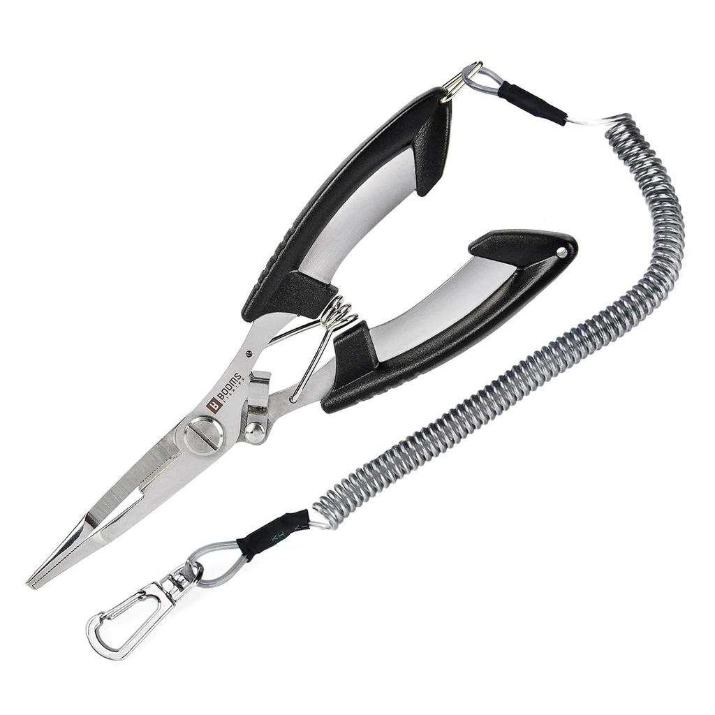 Booms Fishing H1 Pliers Pincers Cuts PE Line Hook Remover Lanyard