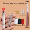 5Sets Needle Thread Hand Repair Tool, With Top Easy Sewing Kit, Durable Multi-Purpose Quilt Sewing Needles For Sewing