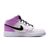 Air Jordan 1 Mid GS Barely Grape Kids Sneakers Purple Black White DQ8423-501