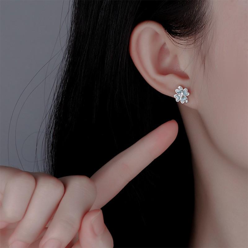 Серебряное ожерелье Yumei 999 со звездой и четырехлистником, светящийся браслет с эмалью и изысканные серьги для женщин.