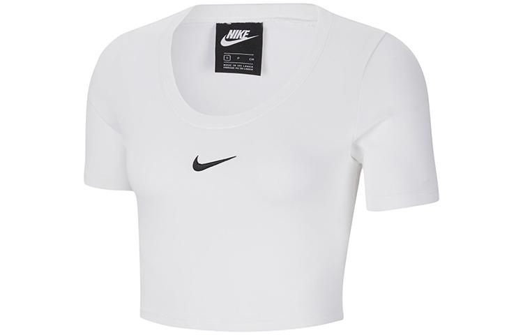 Nike Sportswear Essentials Crop Tops Women s White Crew Neck Moderate CU5174-100 S