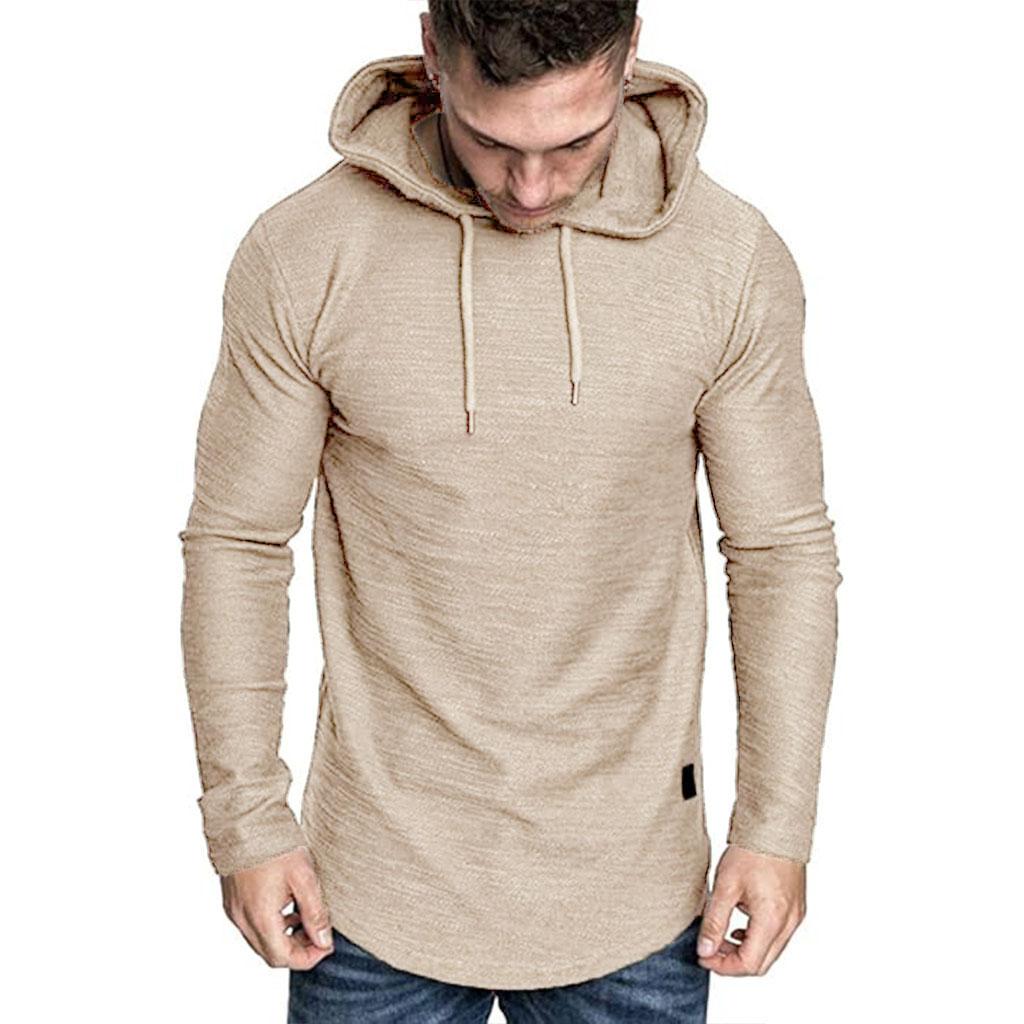 King Billion Spring Collection Men's Stylish Long Sleeve Hoodie - Curved Hem, Branded Tag & Drawstring Hood - Casual Streetwear Essential