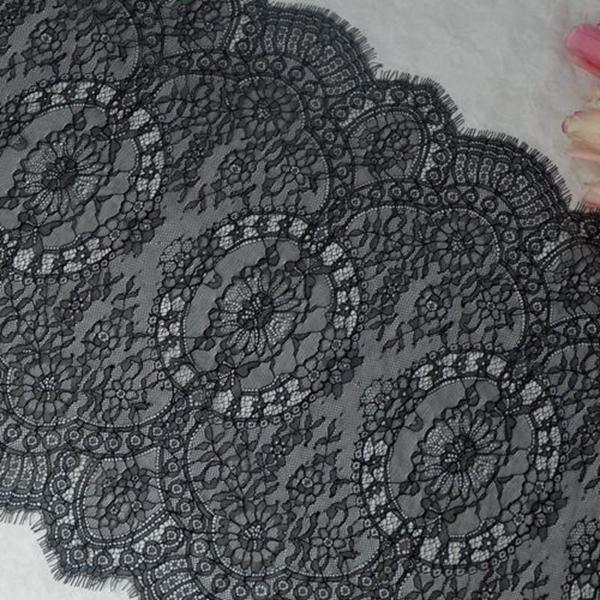 3 Meters Eyelash Lace Fabric,White Black Net Yarn Eyelashes Lace Trim Clothing Skirt Lace Fabric Clothing Embroidery Decoration