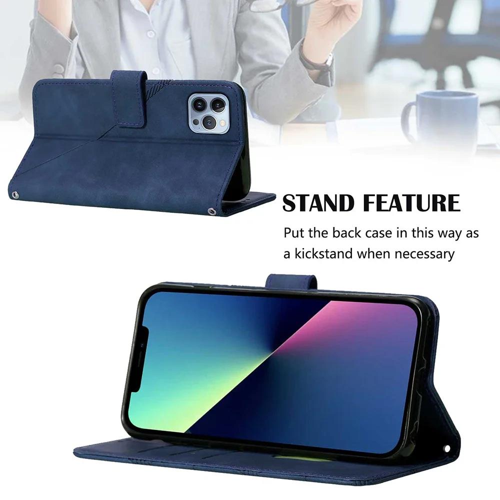 Leather Flip Wallet Case For Redmi 14C 13C 10C 10A Note 14 11 11S 10 10S Pro Xiaomi POCO C75 F6 X6 C40 M4 M5S Card Slot Cover