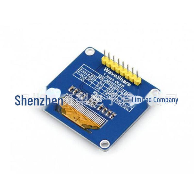 1.3" Blue OLED Display with Straight Pin Plug