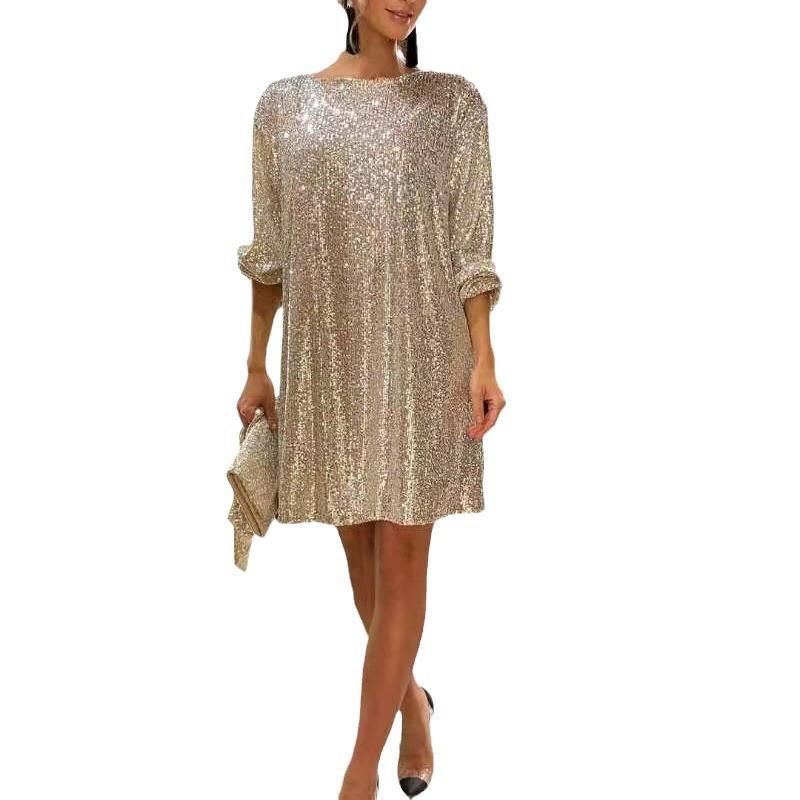 2025 European & American Holiday Party Sequin Beaded Dress