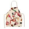 Fashion Makeup Apron  Lipstick Nail Polish Print, Kitchen Cooking Bib, Multiple Sizes Available