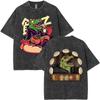 Anime Dorohedoro KaiUnisex Washed Vintage T Shirt Unisex Gothic Unisexga Rock Tshirt Unisexs Hip Hop Oversized Short Sleeve Tee Streetwear
