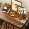 Modular dog crate furniture with 3 doors, 2-in-1 TV sideboard or nightstand, waterproof panel, outer dimensions 84x56x66 cm in retro brown