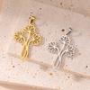 Dawapara Lotus Flower Charm for Jewelry Making Yoga Buddhist Mandala OM Lotus Pendant Accessories Stainless Steel Jewelry