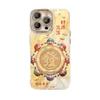 God of Wealth Fulcrum Bracket Is Suitable for Apple 17promax Mobile Phone Case Iphone15 Feather Yarn 16 National Style 14 Xiaomi 13