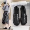 Loafers women's British style spring new black versatile and thin platform small leather shoes college Japanese jk single shoes women