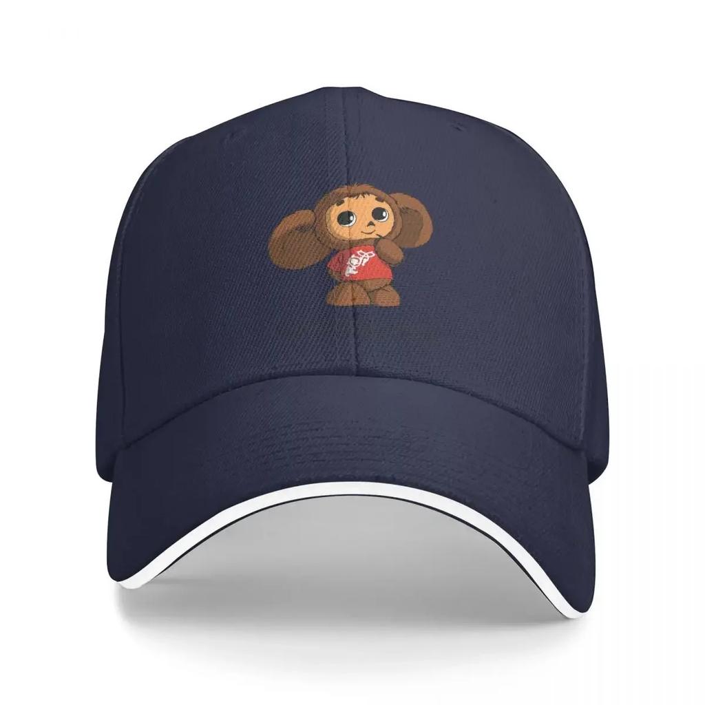 Thinking Cheburashka Cute Soviet Russian Cartoon Men Baseball Caps Peaked Cap Sun Shade Cycling Hat