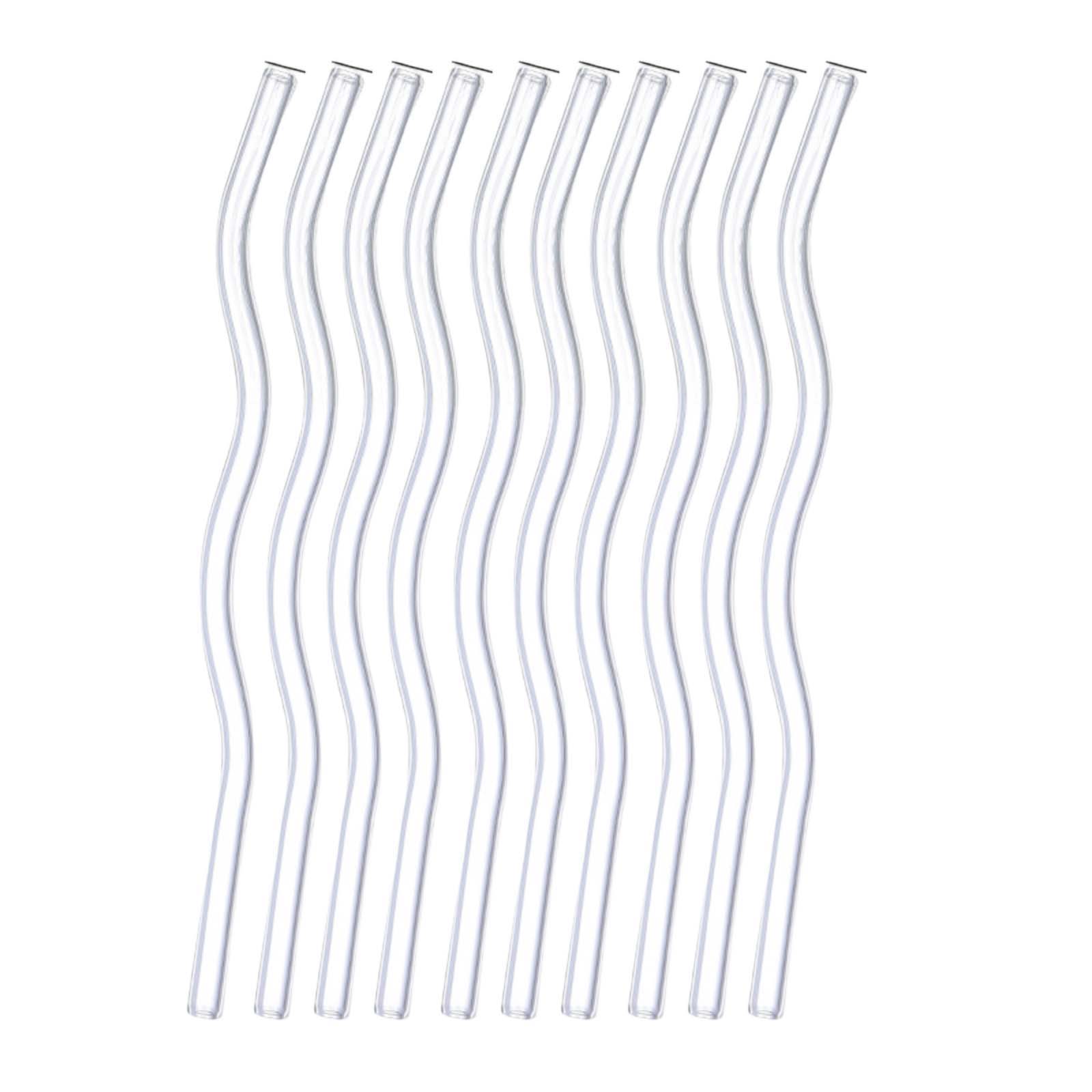 Glass Straws, Reusable Colorful Glass Straws, Perfect For Smoothies, Tea, Coffee, Juice, And Cocktails, Kitchen One Size