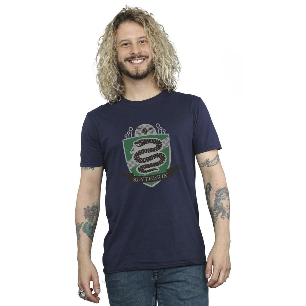 Harry Potter Mens Slytherin Chest Badge T-Shirt