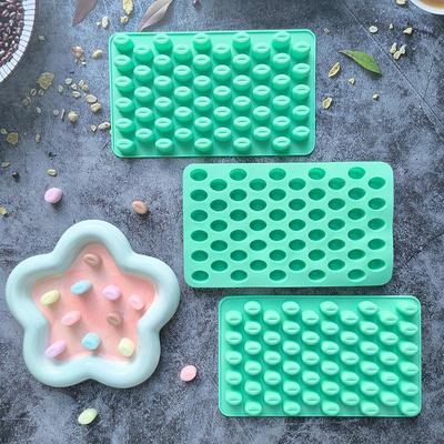 Silikon-Kaffeebohnenform 55 Fächer Mini-Schokoladen- und Zuckerk Süßigkeitenform für DIY-Kuchen- und Backdekorationen